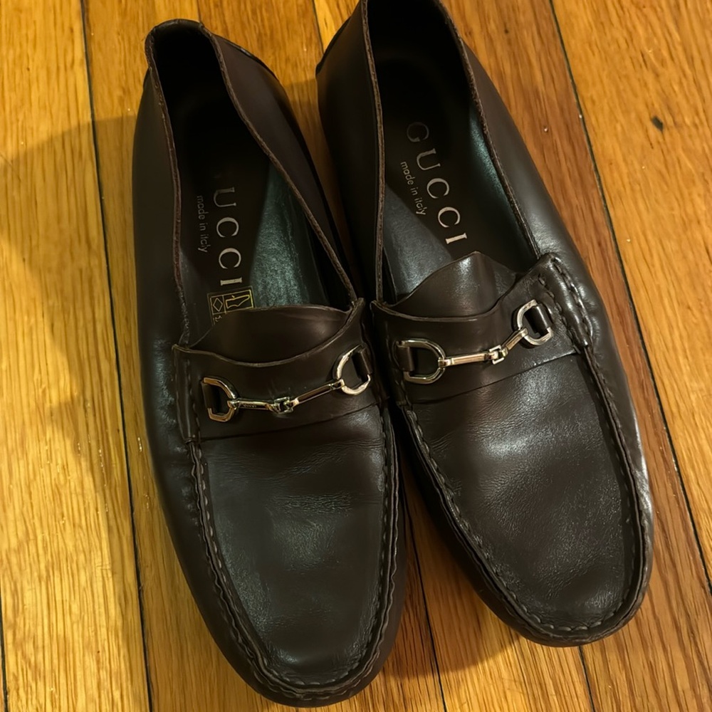 Vintage dark brown Gucci loafers